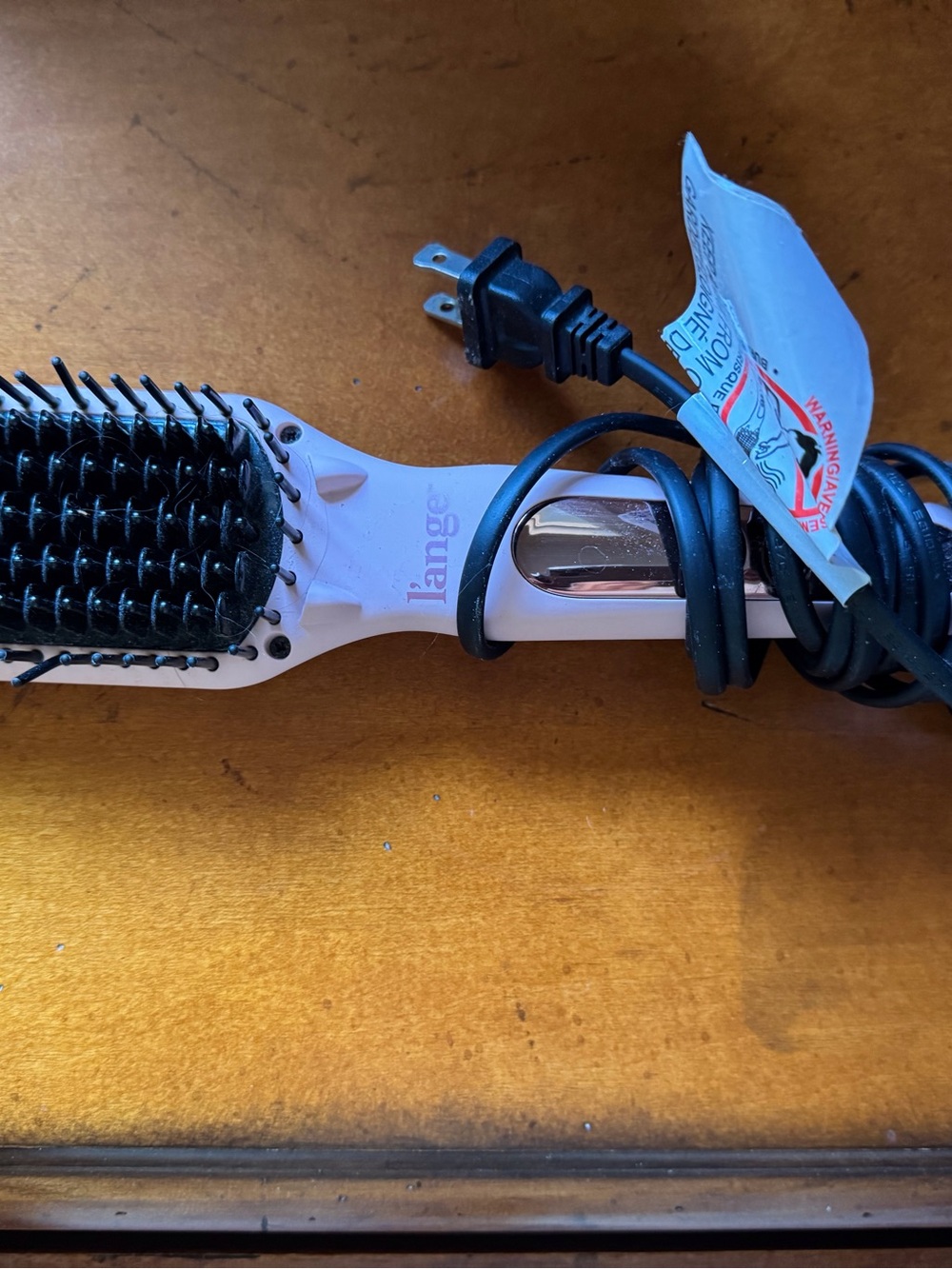 L’ange Hair Heated Straightening Brush - Electric Hair Styling Tool